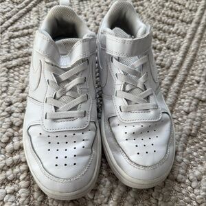 Nike Kids White Sneakers with Velcro Strap